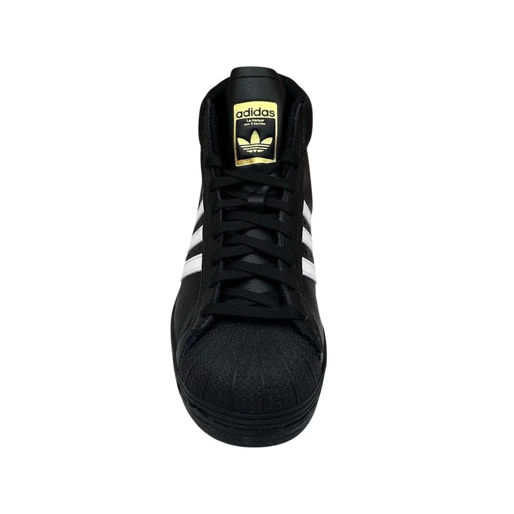 adidas Pro Model ADV High Top Leather Sneakers Men's 6/Women's 7-7.5 Black-White